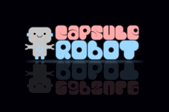 Capsule Robot Font for Eye-Catching Design