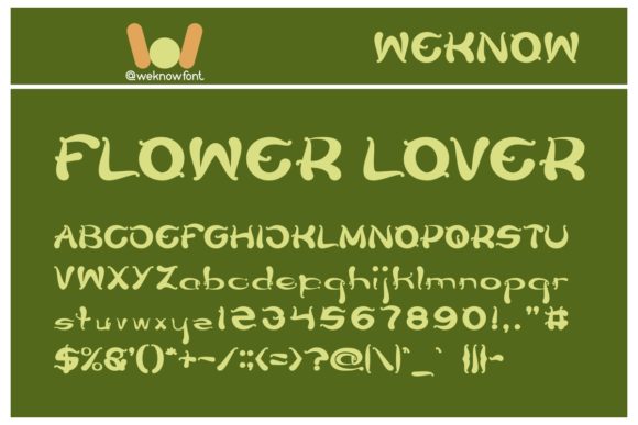 Flower Lover Font for Web Design and Brand Identity