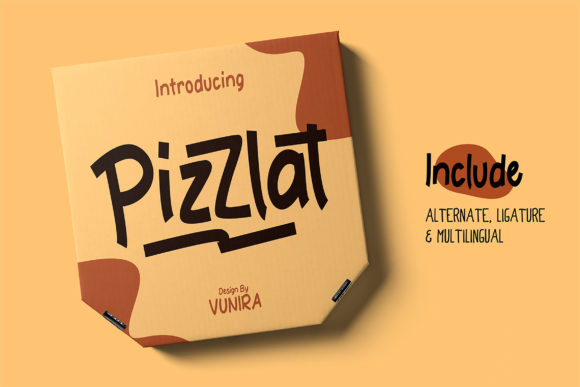 Pizzlat Display Font for Handmade Creations