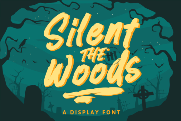 Silent the Woods Font for Editorial Design